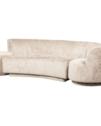 Woood Popular Kombi Pers Sofa Lænestol Puf Natur Polyester på Afbetaling