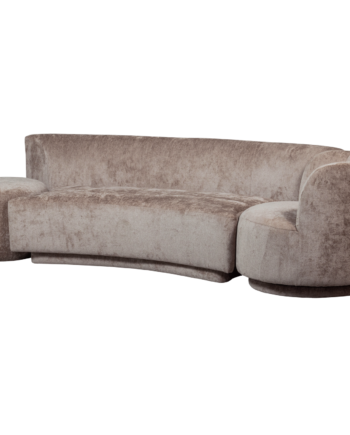 Woood Popular Kombi Pers Sofa Lænestol Puf Taupe Polyester på Afbetaling