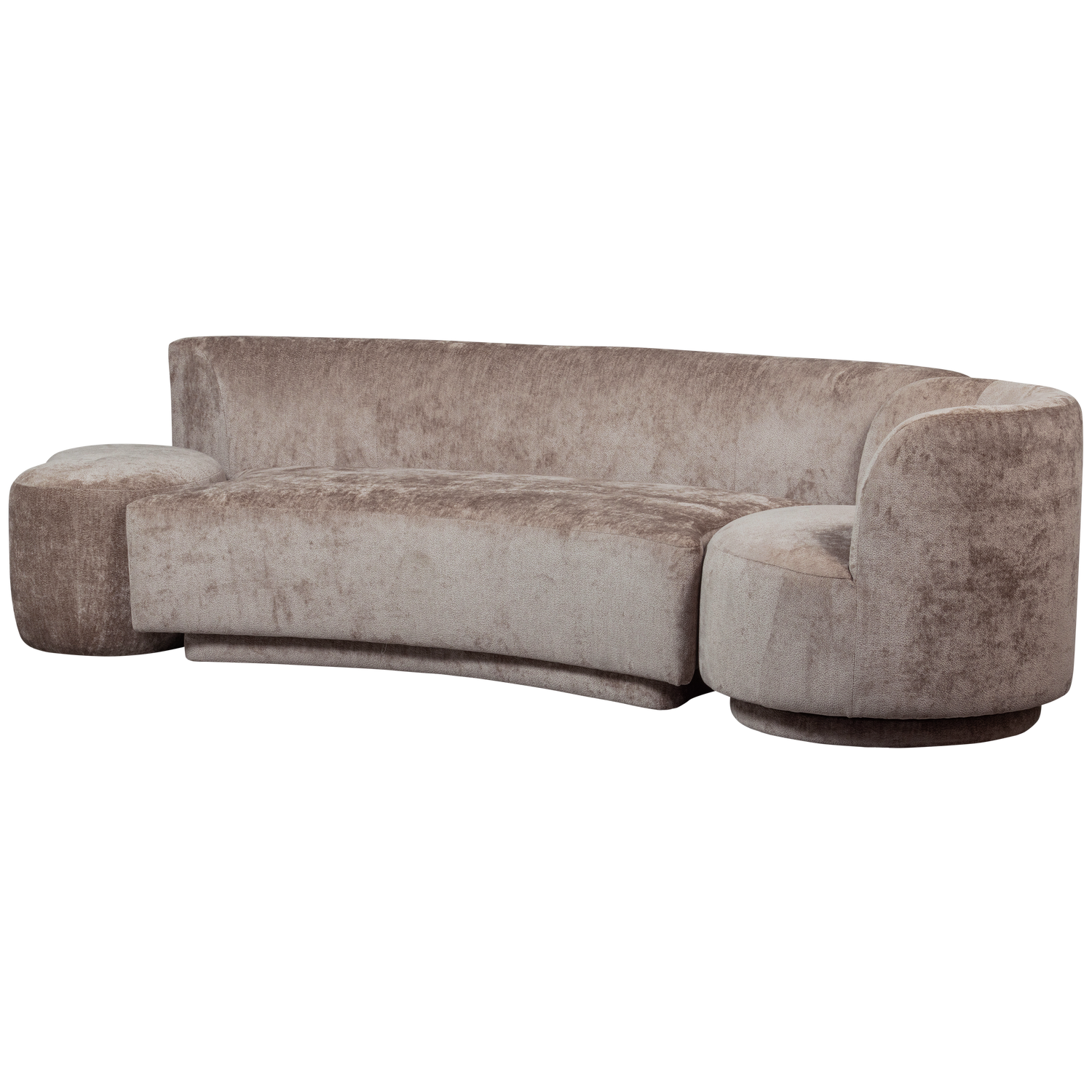 Woood Popular Kombi Pers Sofa Lænestol Puf Taupe Polyester på Afbetaling