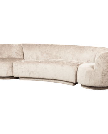 Woood Popular Kombi Pers Sofa Lænestole Natur Polyester på Afbetaling