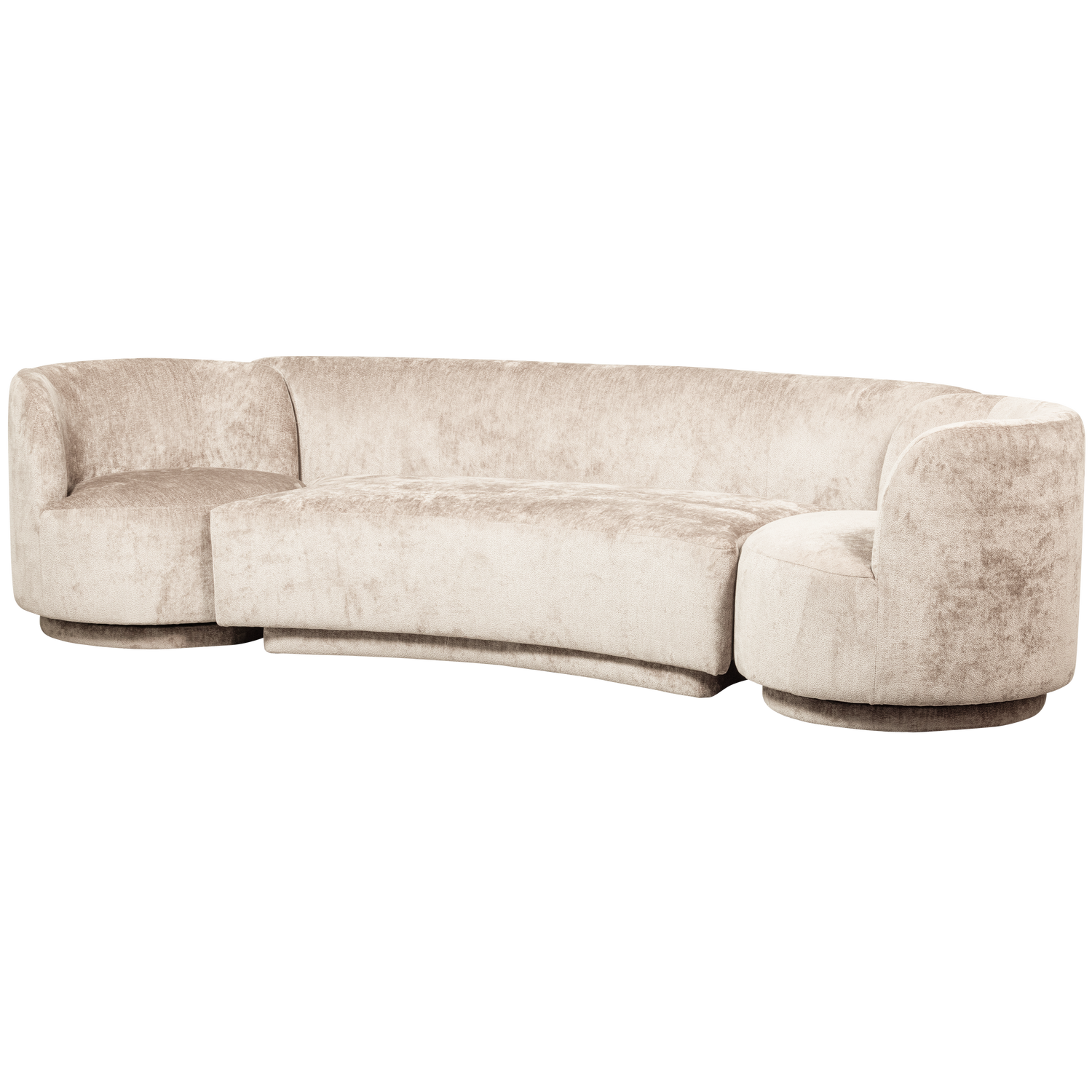 Woood Popular Kombi Pers Sofa Lænestole Natur Polyester på Afbetaling