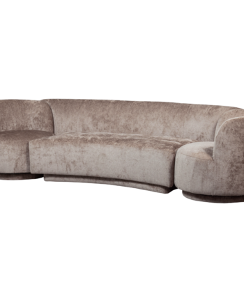 Woood Popular Kombi Pers Sofa Lænestole Taupe Polyester på Afbetaling