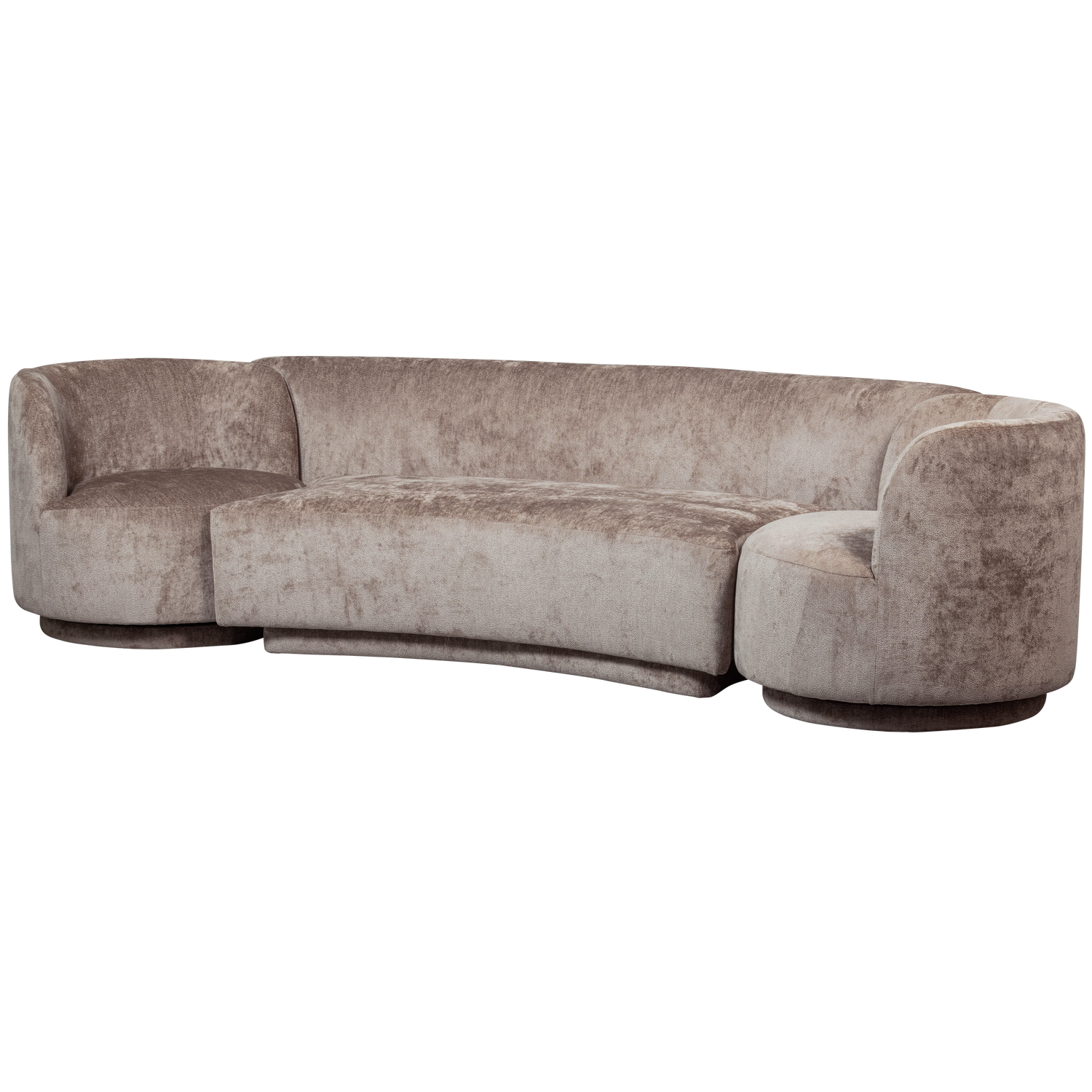 Woood Popular Kombi Pers Sofa Lænestole Taupe Polyester på Afbetaling
