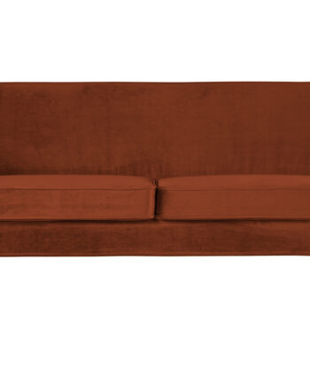 Woood Rocco Sofa Rust Polyester Fløjl Sort Bøgetræ på Afbetaling