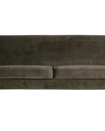 Woood Rocco Sofa Varm Grøn Polyester Fløjl Sort Bøgetræ på Afbetaling
