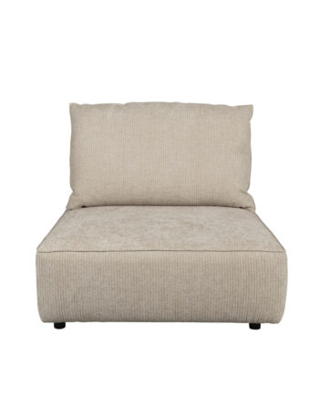 Zuiver Hunter Sofa Element Personers Ryg Sand Fløjl Plast på Afbetaling