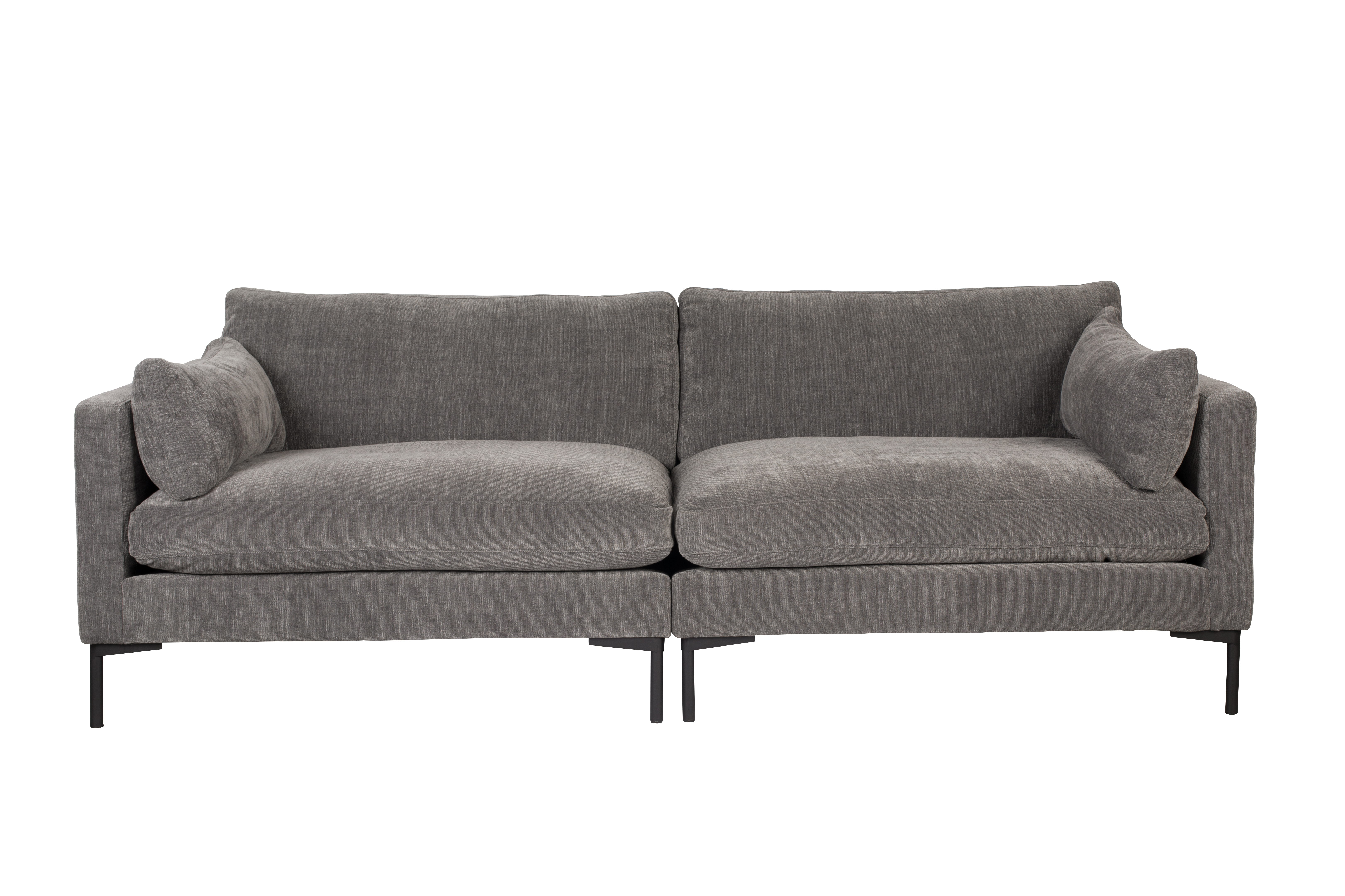 Zuiver Sommer Personers Sofa Antracitgrå Polyester Stål på Afbetaling